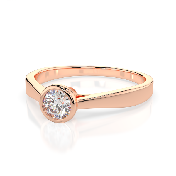 CARA Златен пръстен с диамант 0.3 Ct GIA сертификат K101-10010R