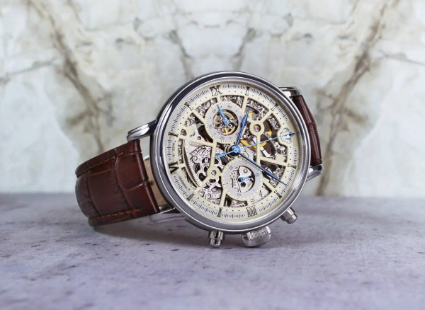 Часовник POLJOT INTERNATIONAL CHRONOGRAPH NICOLAI II SKELETON 43MM LIMITED EDITION 100PIECES