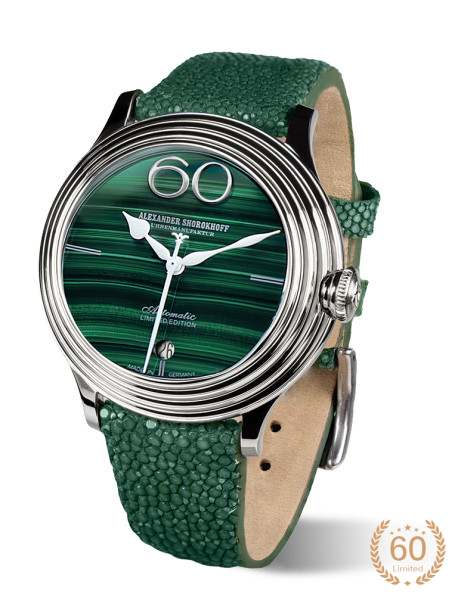 Часовник ALEXANDER SHOROKHOFF Frozy Green 40mm LIMITED EDITION 60PCS
