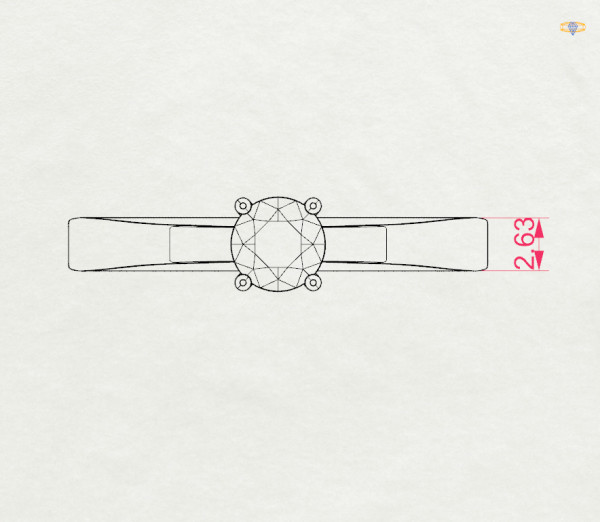 CARA Златен пръстен с диамант 0.35 ct GIA сертификат K101-10012W