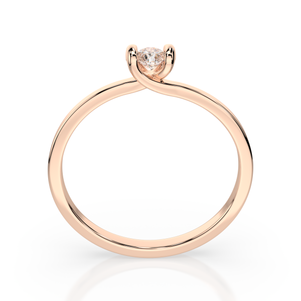 CARA Златен пръстен с диамант 0.3 Ct GIA сертификат K101-10016R