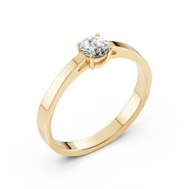CARA Златен пръстен с диамант 0.45 ct GIA сертификат K101-10012Y