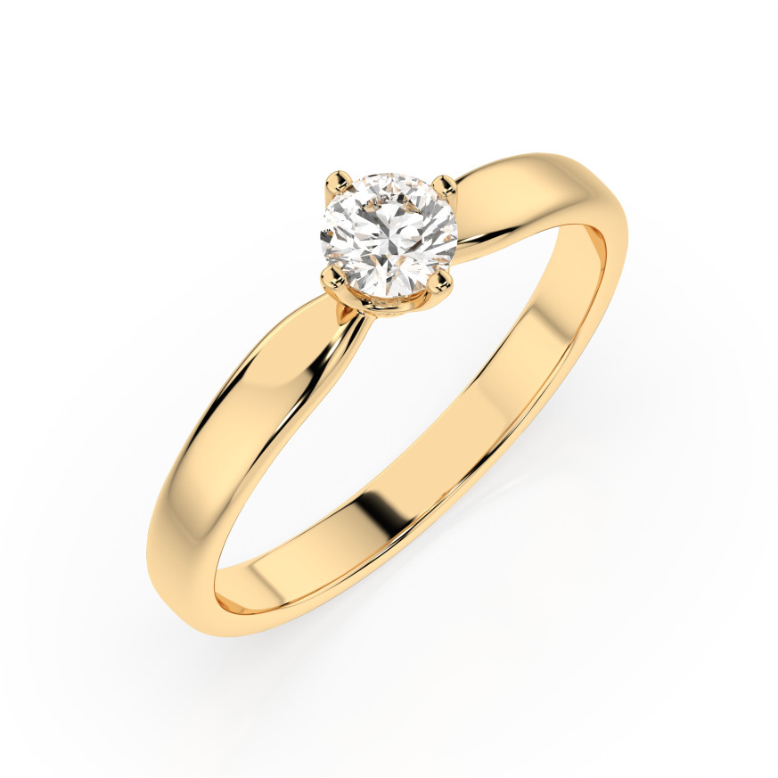 CARA Златен пръстен с диамант 0.40 ct GIA сертификат K101-10021Y