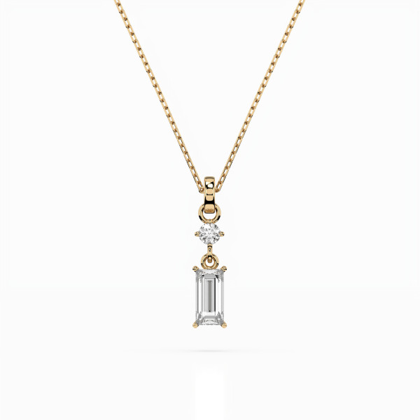CARA Златно колие с диаманти 0,04+0,30 ct GIA сертификат K104-10071/2Y (0,30)