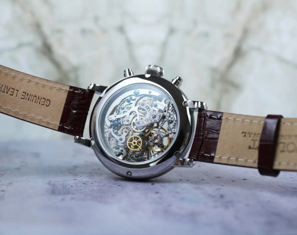 Часовник POLJOT INTERNATIONAL CHRONOGRAPH NICOLAI II SKELETON 43MM LIMITED EDITION 100PIECES