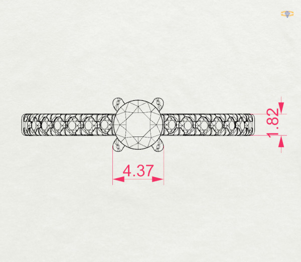 CARA Златен пръстен с диаманти 0.30 + 0.21 ct GIA сертификат K101-10012R