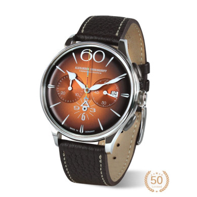 Часовник ALEXANDER SHOROKHOFF HAPPY SECOND ORANGE 42MM LIMITED EDITION 50PCS