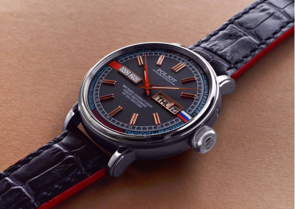Часовник POLJOT INTERNATIONAL MICHAEL GORBATCHOV DAY&DATE  AUTOMATIC 43MM  LIMITED EDITION 250 PIECES MEN'S WATCH