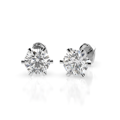 CARA Златни обеци с диаманти 1.40 ct GIA сертификат K102-10040W