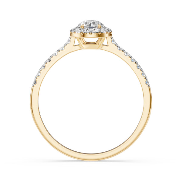 CARA Златен пръстен с диаманти 0.35+0.29 ct GIA сертификат K101-10095R