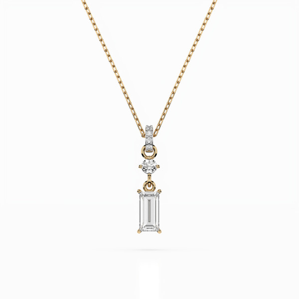CARA Златно колие с диаманти 0,04+0,32 ct GIA сертификат K104-10071/3W (0,30)