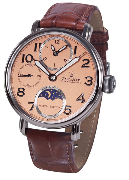 Часовник POLJOT INTERNATIONAL DOUBLETIMER 43MM
