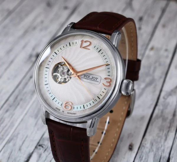 Часовник POLJOT INTERNATIONAL Jaros Open Heart 42MM LIMITED EDITION 100PCS