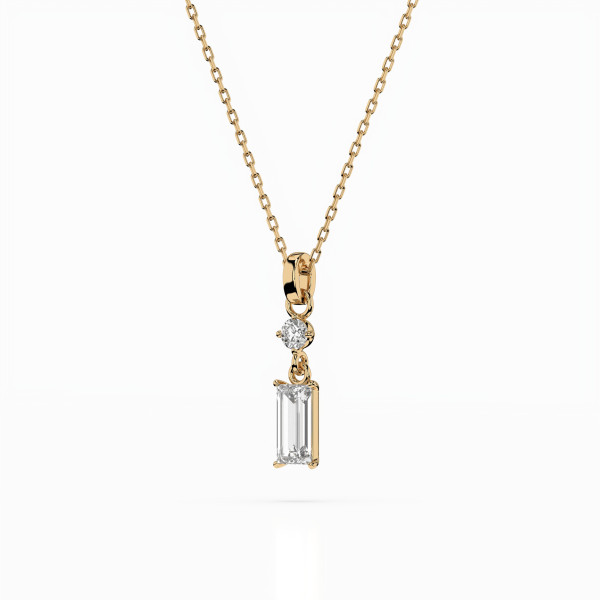 CARA Златно колие с диаманти 0,04+0,30 ct GIA сертификат K104-10071/2Y (0,30)