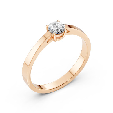 CARA Златен пръстен с диамант 0.45 ct GIA сертификат K101-10012R