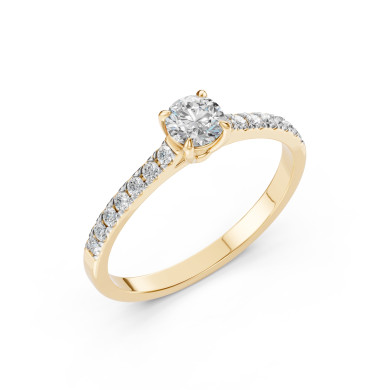 CARA Златен пръстен с диаманти 0.40+0.21 ct GIA сертификат K101-10094Y