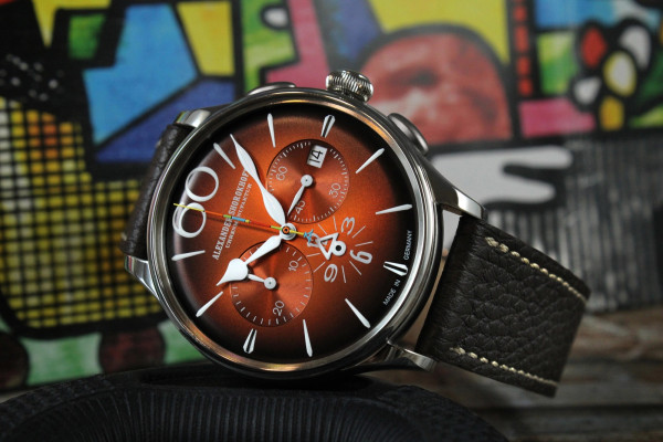 Часовник ALEXANDER SHOROKHOFF HAPPY SECOND ORANGE 42MM LIMITED EDITION 50PCS