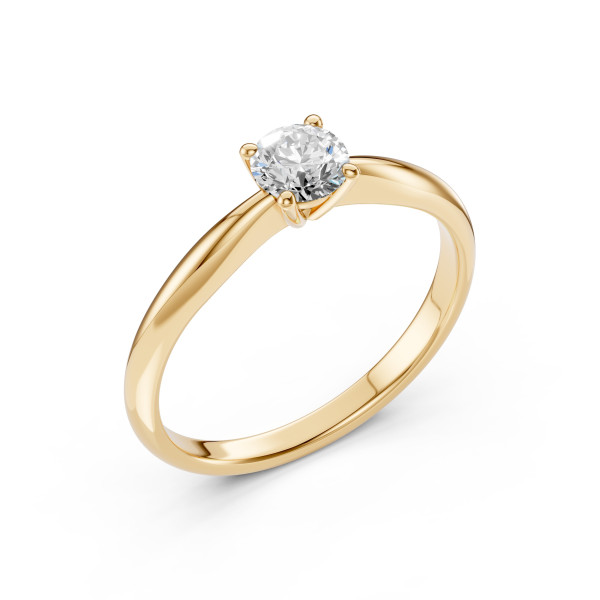 CARA Златен пръстен с диамант 0.40 ct GIA сертификат K101-10021Y