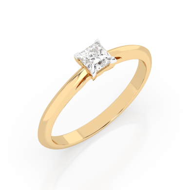 CARA Златен пръстен с диамант 0.30 ct GIA сертификат K101-10190Y PR