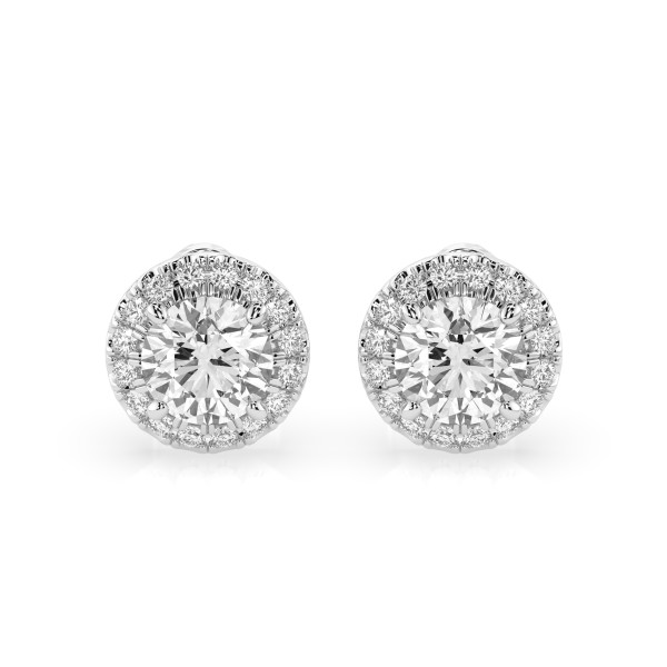 CARA Златни обеци с диаманти 1.00+0.19 ct GIA сертификат K102-10095W