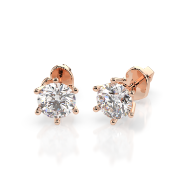 CARA Златни обеци с диаманти 0,80 ct GIA сертификат K102-10151R