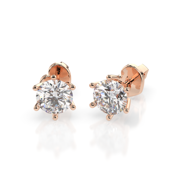 CARA Златни обеци с диаманти 0,80 ct GIA сертификат K102-10151R