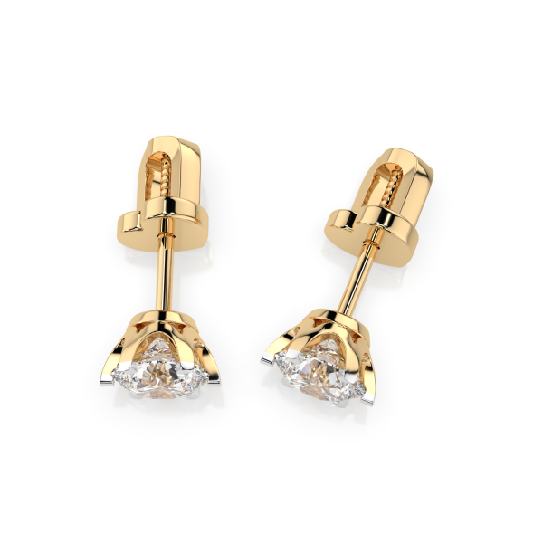 CARA Златни обеци с диаманти 0,7Ct GIA сертификат  K102-10040Y