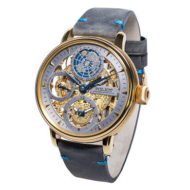 Часовник POLJOT INTERNATIONAL GLOBETROTTER HAND 43MM LIMITED EDITION 300PIECES
