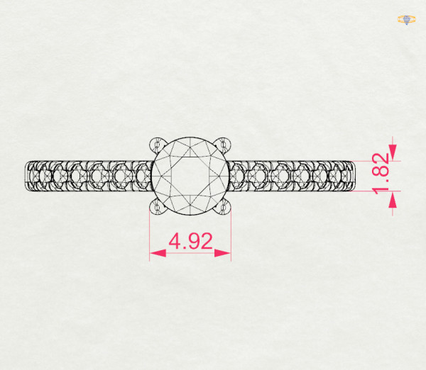 CARA Златен пръстен с диаманти 0.40+0.21 ct GIA сертификат K101-10094W