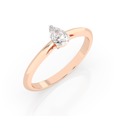 CARA Златен пръстен с диамант 0.30 ct GIA сертификат K101-10190R PAR