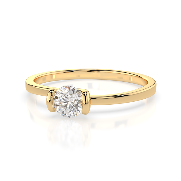 CARA Златен пръстен с диамант 0.3 Ct GIA сертификат K101-10016Y