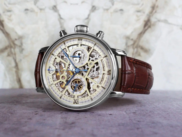 Часовник POLJOT INTERNATIONAL CHRONOGRAPH NICOLAI II SKELETON 43MM LIMITED EDITION 100PIECES