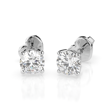 CARA Златни обеци с GIA сертифицирани диаманти K102-10012W