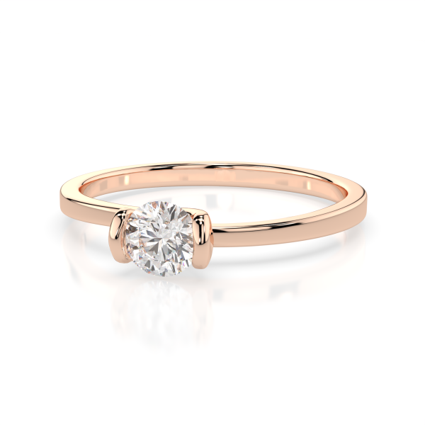 CARA Златен пръстен с диамант 0.3 Ct GIA сертификат K101-10016R