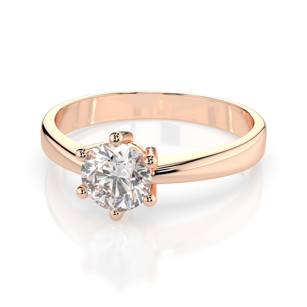 CARA Златен пръстен с диамант 0.40 ct GIA сертификат K101-10151R
