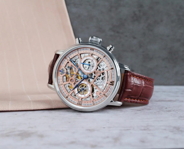 Часовник POLJOT INTERNATIONAL CHRONOGRAPH NICOLAI II SKELETON 43MM LIMITED EDITION 100PCS