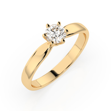 CARA Златен пръстен с диамант 0.30 ct GIA сертификат K101-10040Y