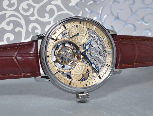 Часовник POLJOT INTERNATIONAL TOURBILLON SKELETON GMT 43MM LIMITED EDITION 100PIECES
