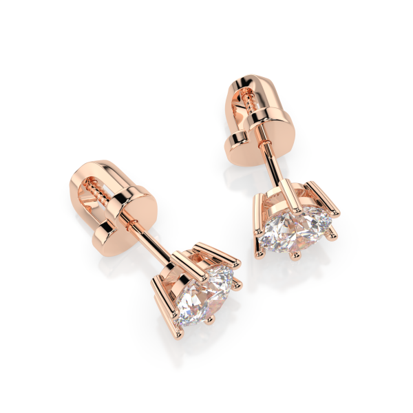 CARA Златни обеци с диаманти 0,80 ct GIA сертификат K102-10151R