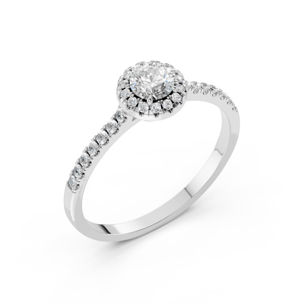 CARA Златен пръстен с диаманти 0.35+0.29 ct GIA сертификат